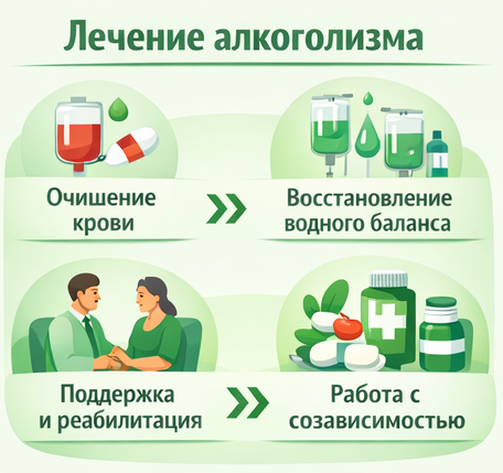 лечение алкоголизма в Гусеве этапы